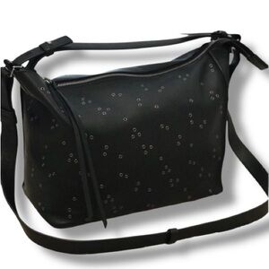 ALLSAINTS Junai Studded Convertible Leather Crossbody Bag In Black